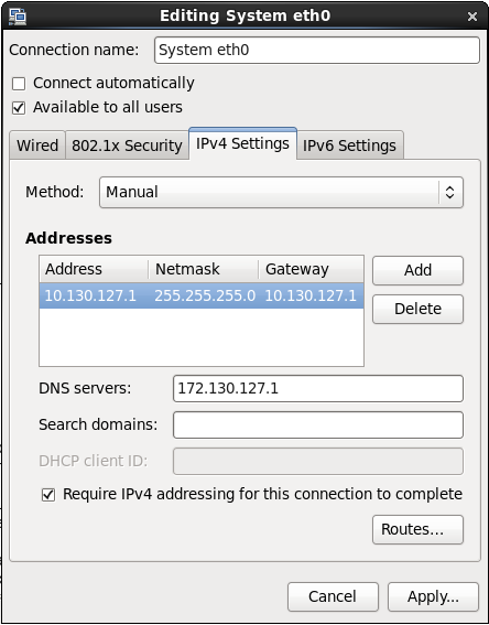 Configuración de red Configuración de red